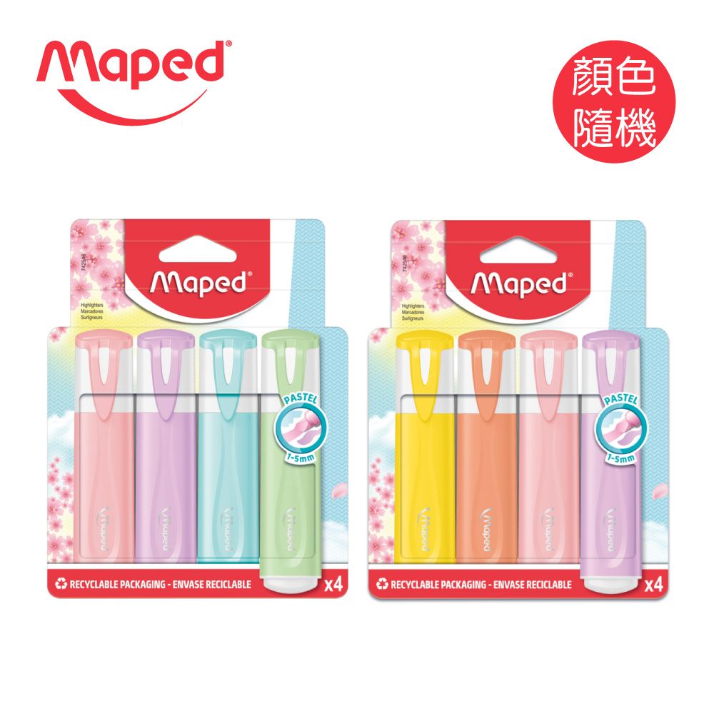 Maped櫻花學園系列Pastel螢光筆/ 四色/ 2款隨機出貨