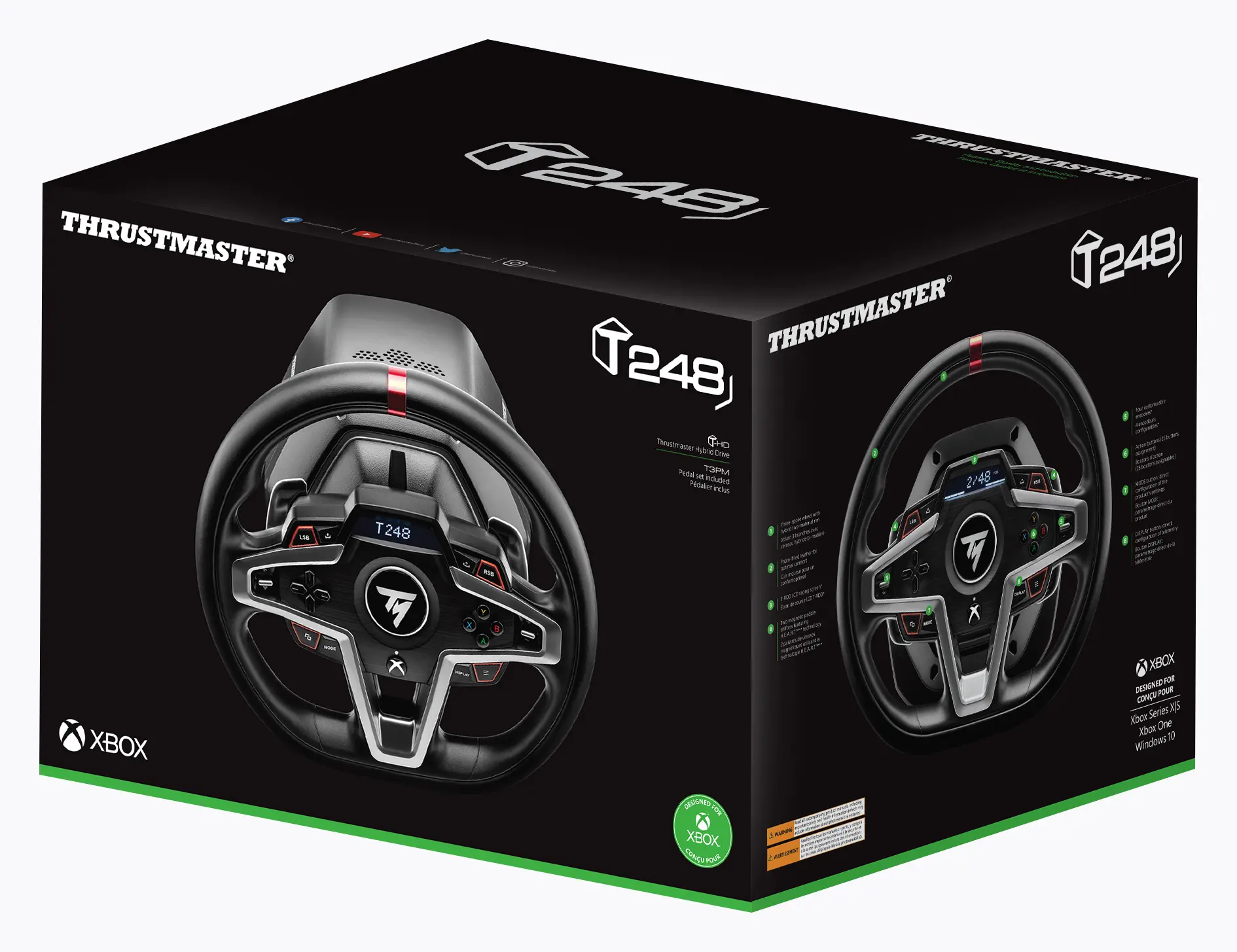 THRUSTMASTER 圖馬斯特 圖馬斯特 T248X 力回饋方向盤(支援Xbox、PC)