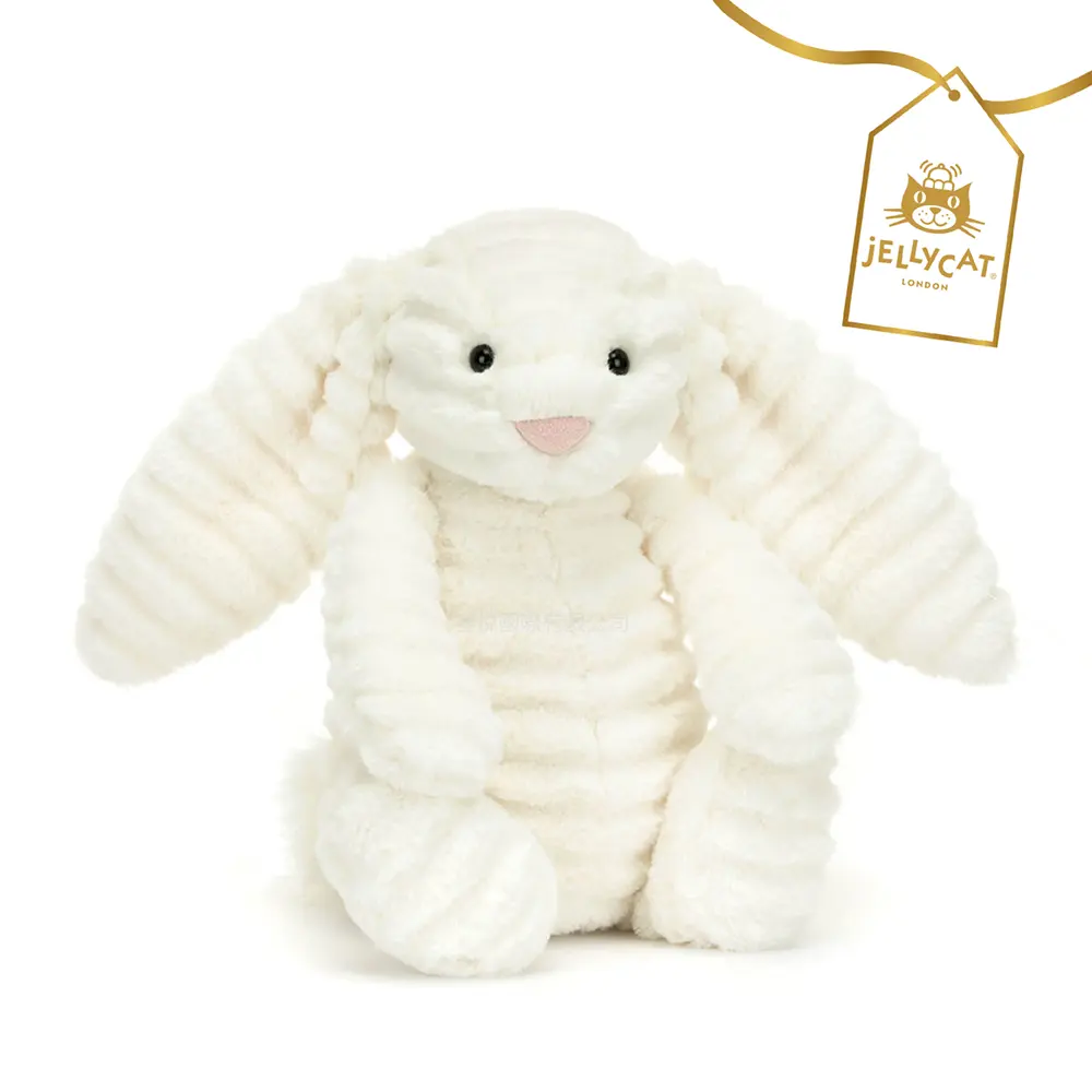 Jellycat奢華致臻安撫兔/ Nimbus翡翠白玫瑰/ 31cm