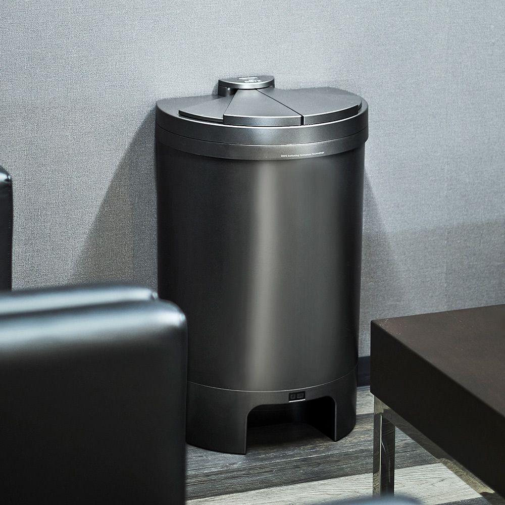 日本DiETZ DustBox30 自動感應垃圾桶-30L/ 時尚銀灰