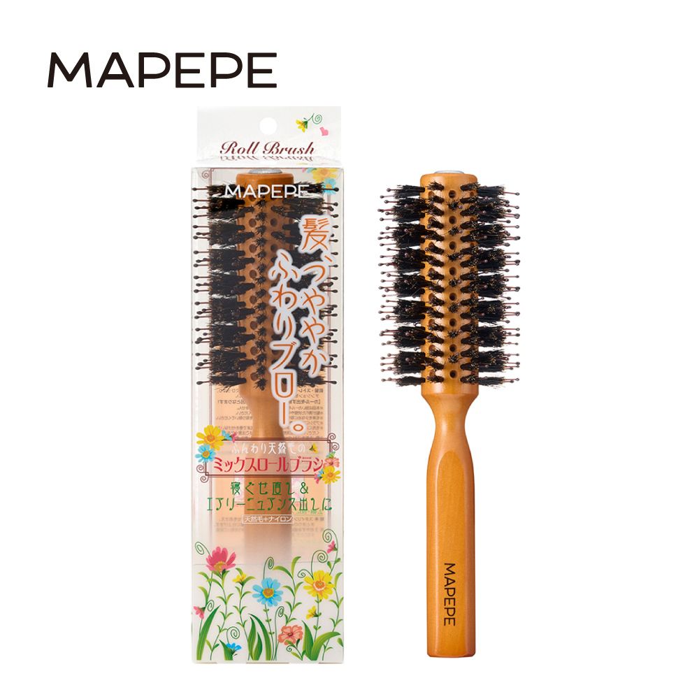 Mapepe-天然毛空氣感圓梳1入-贈精美禮物乙個