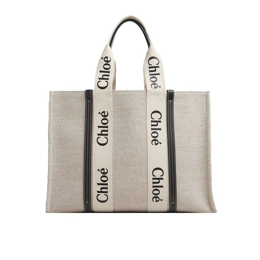 Chloe Woody tote bag帆布托特包(大號/任選)/平行輸入/ 海軍藍