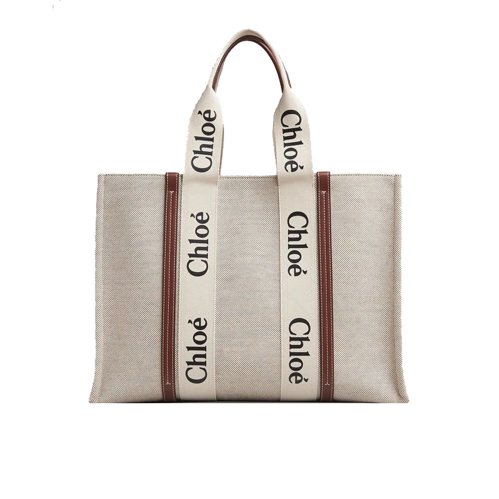 Chloe Woody tote bag帆布托特包(大號/任選)/平行輸入/ 焦糖咖色