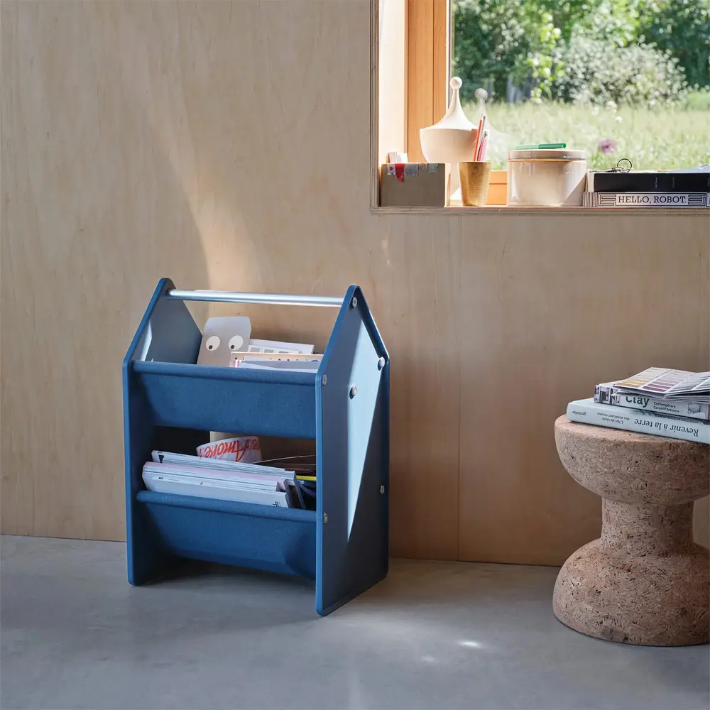 北歐櫥窗/Vitra Drop Box 提式置物籃(海藍)