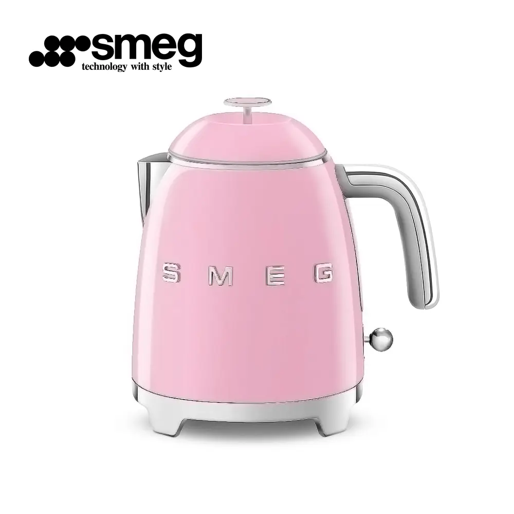 【SMEG】義大利復古迷你電熱水壺-粉紅色