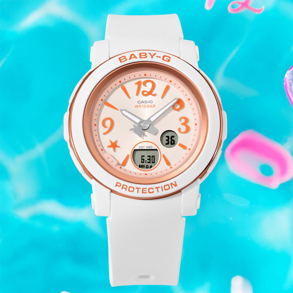 CASIO 卡西歐 BABY-G 愛海洋小海龜雙顯女錶 BGA-290US-4A