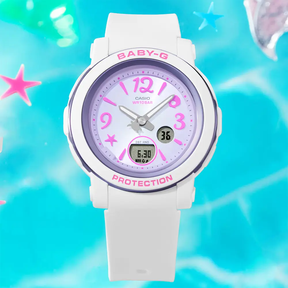 CASIO 卡西歐 BABY-G 愛海洋小海龜雙顯女錶 BGA-290US-6A