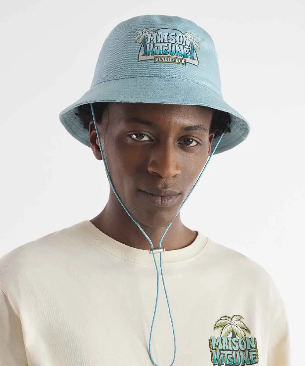 MAISON KITSUNÉ 海泡藍618狐狸海灘俱樂部漁夫帽_男/中性/M/L