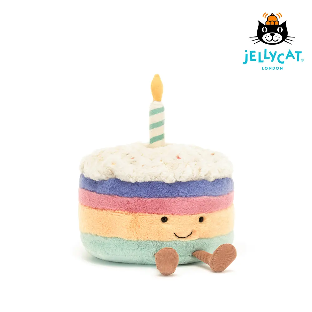 Jellycat趣味彩虹生日蛋糕/ 15cm