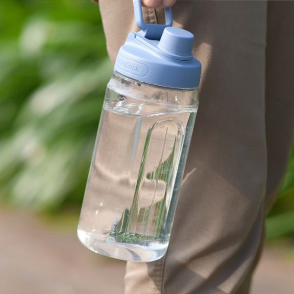LocknLock樂扣樂扣大容量豪飲冷水壺/ 1.5L/ 附吸管/ 莫蘭迪藍