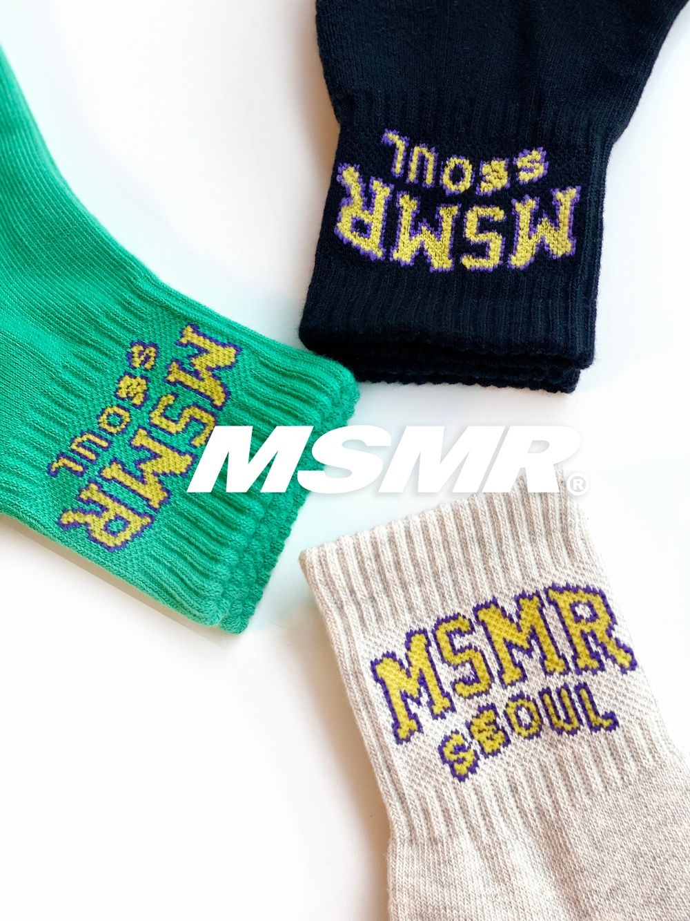 韓國 MSMR 短筒襪/ Basketball quarter/ 灰/ 禮物套組
