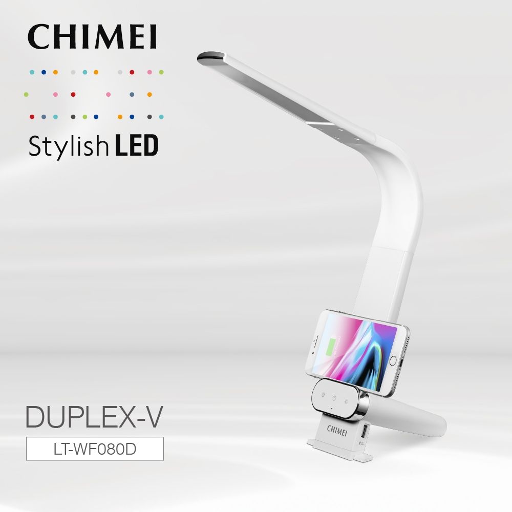 CHIMEI奇美 LED QI無線充電智慧調光護眼檯燈 LT-WF080D