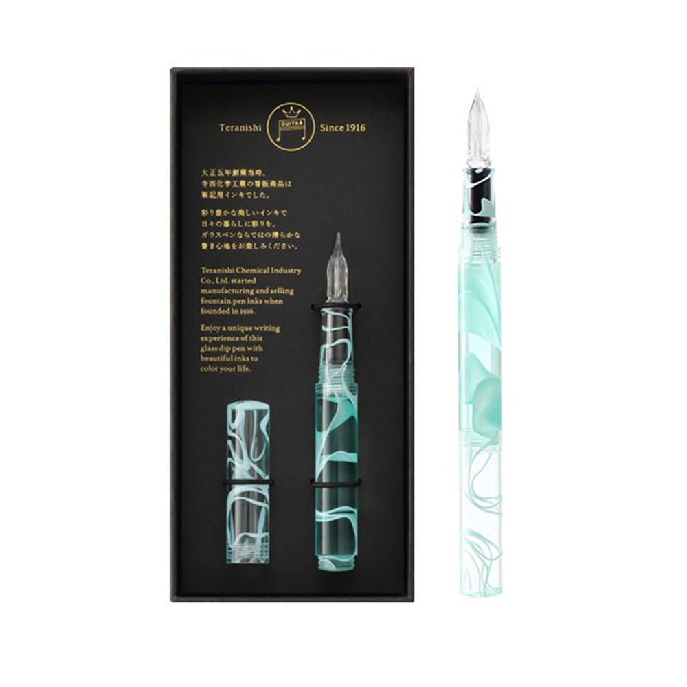 寺西化學極光玻璃沾水筆/ 附筆蓋/ 禮盒裝/ 薄荷綠