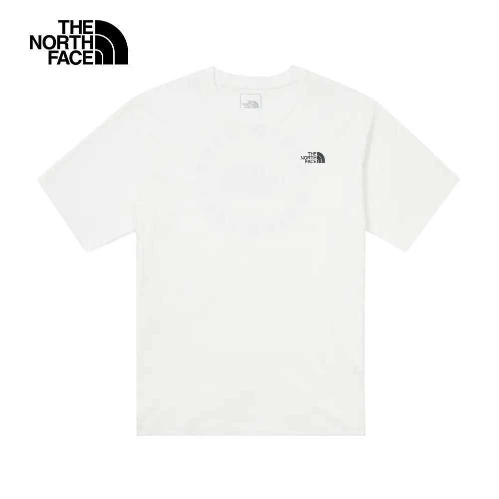 【THE NORTH FACE】北面 品牌標語LOGO休閒短袖T恤 中性款 白 88GCFN4/ L