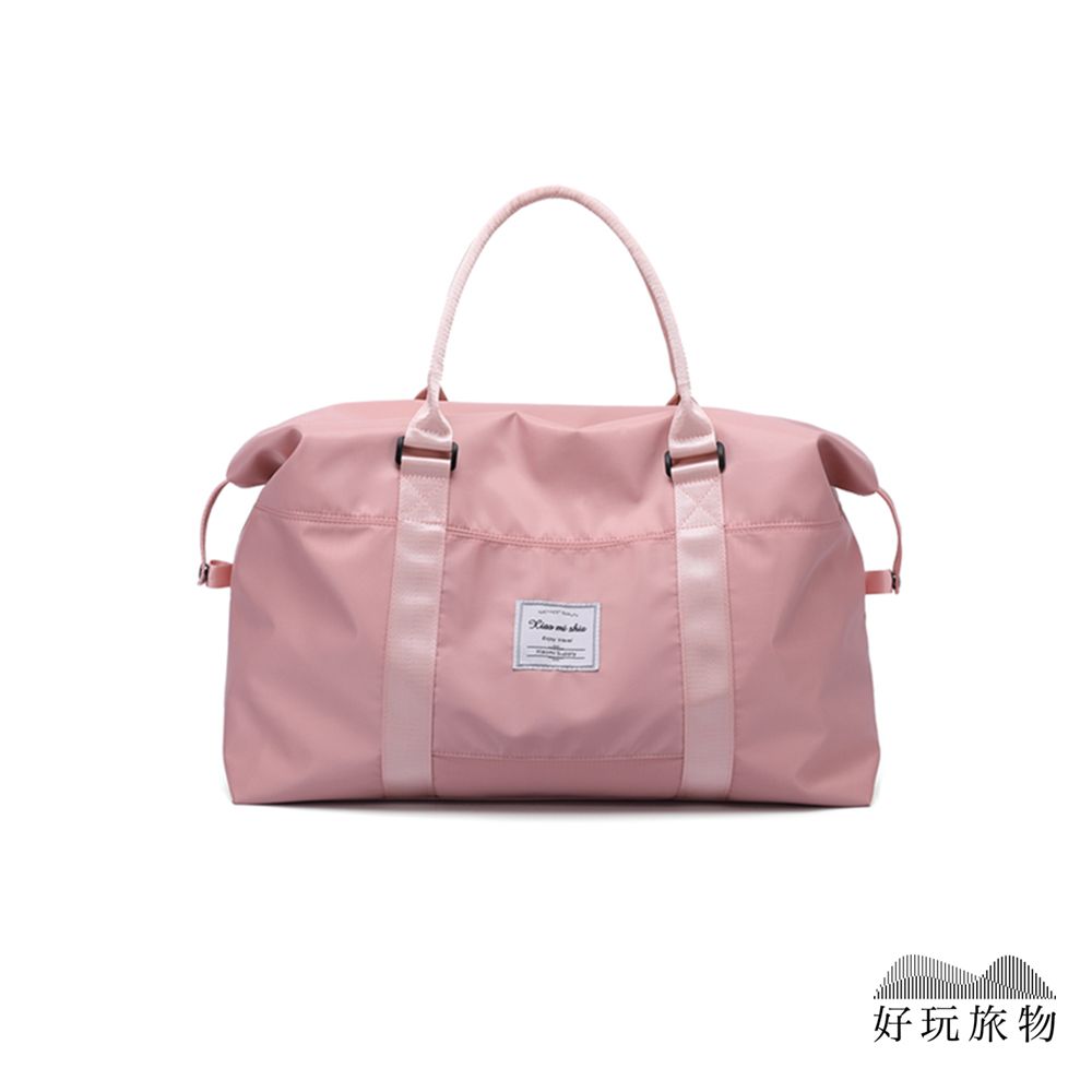 【好玩旅物】日本30升防水耐磨乾濕分離大容量健身運動旅行包/ 粉色