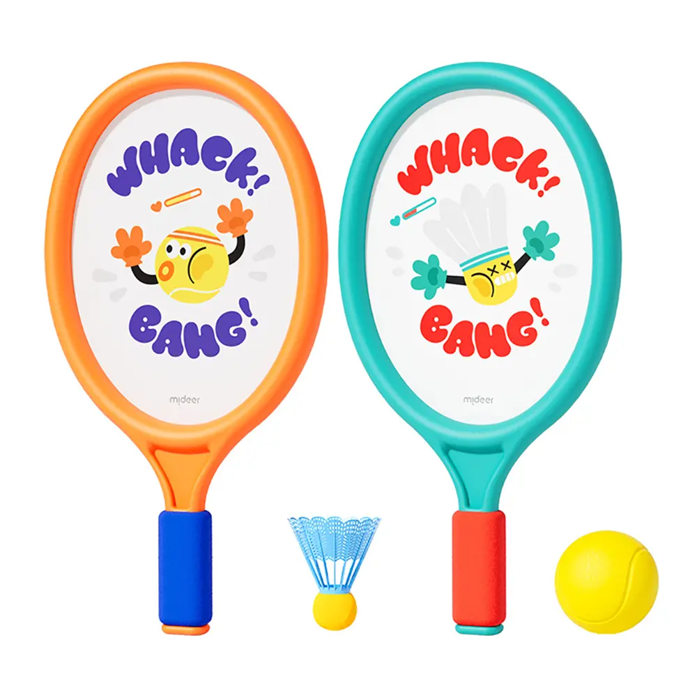 MiDeer兒童入門安全球拍/ 附網球&羽毛球