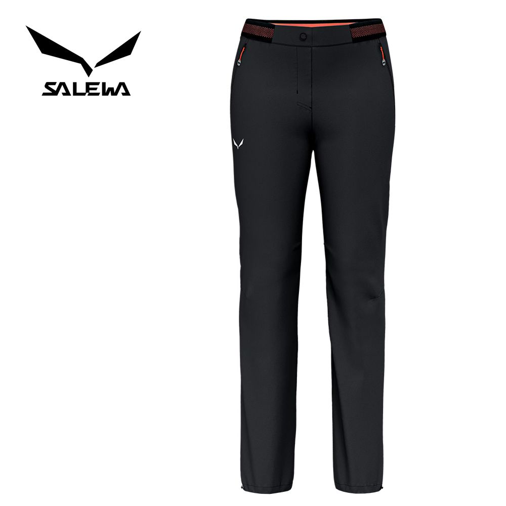 【SALEWA 義大利】PEDROC 4 DST SHO PANT 女 多功能軟殼長褲｜輕量耐磨快乾長褲 軟殼褲/ 深黑色 (0910)/ 44 / M
