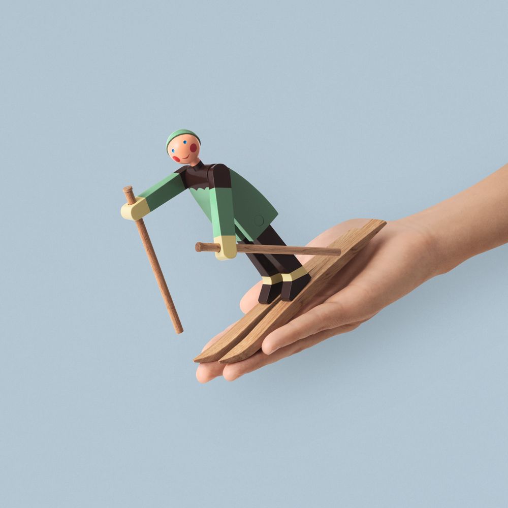 北歐櫥窗/Kay Bojesen The Skier 木頭滑雪男孩
