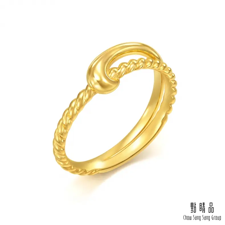 點睛品 擁抱夢想 黃金戒指_計價黃金(港圍19號)
