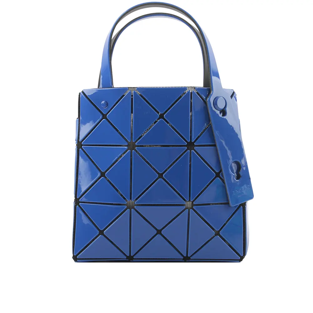 【ISSEY MIYAKE 三宅一生】BAO BAO CARAT 3X3 亮面手提小方盒(藍色)/ 平行輸入