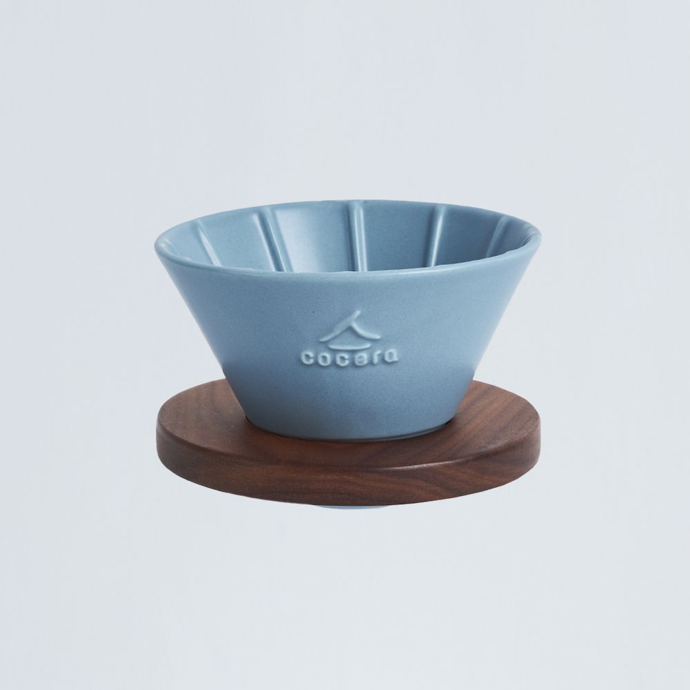 集瓷 Cocera Intuit直覺濾杯(無把)_1入組(藍)+木架