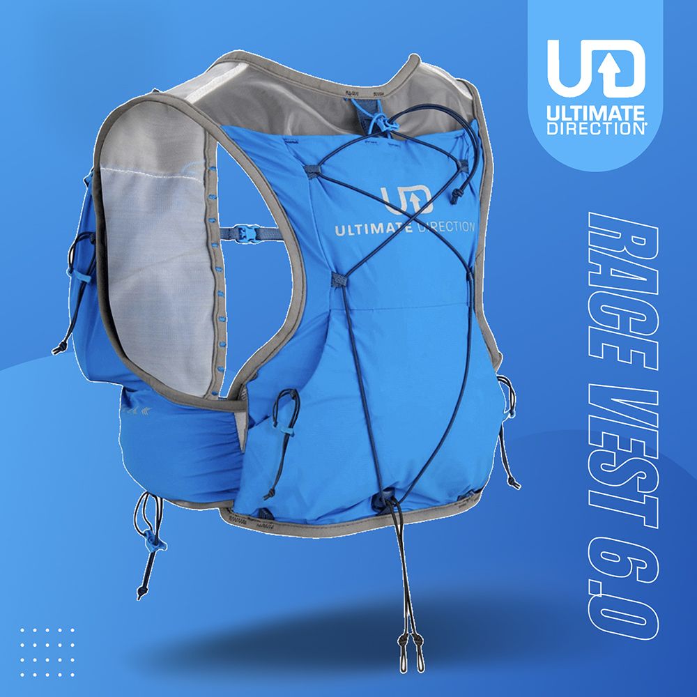 【Ultimate Direction美國】Race Vest 6.0 輕量化跑步背心背包 男｜馬拉松背心 越野水袋背包/ UD藍/ SM