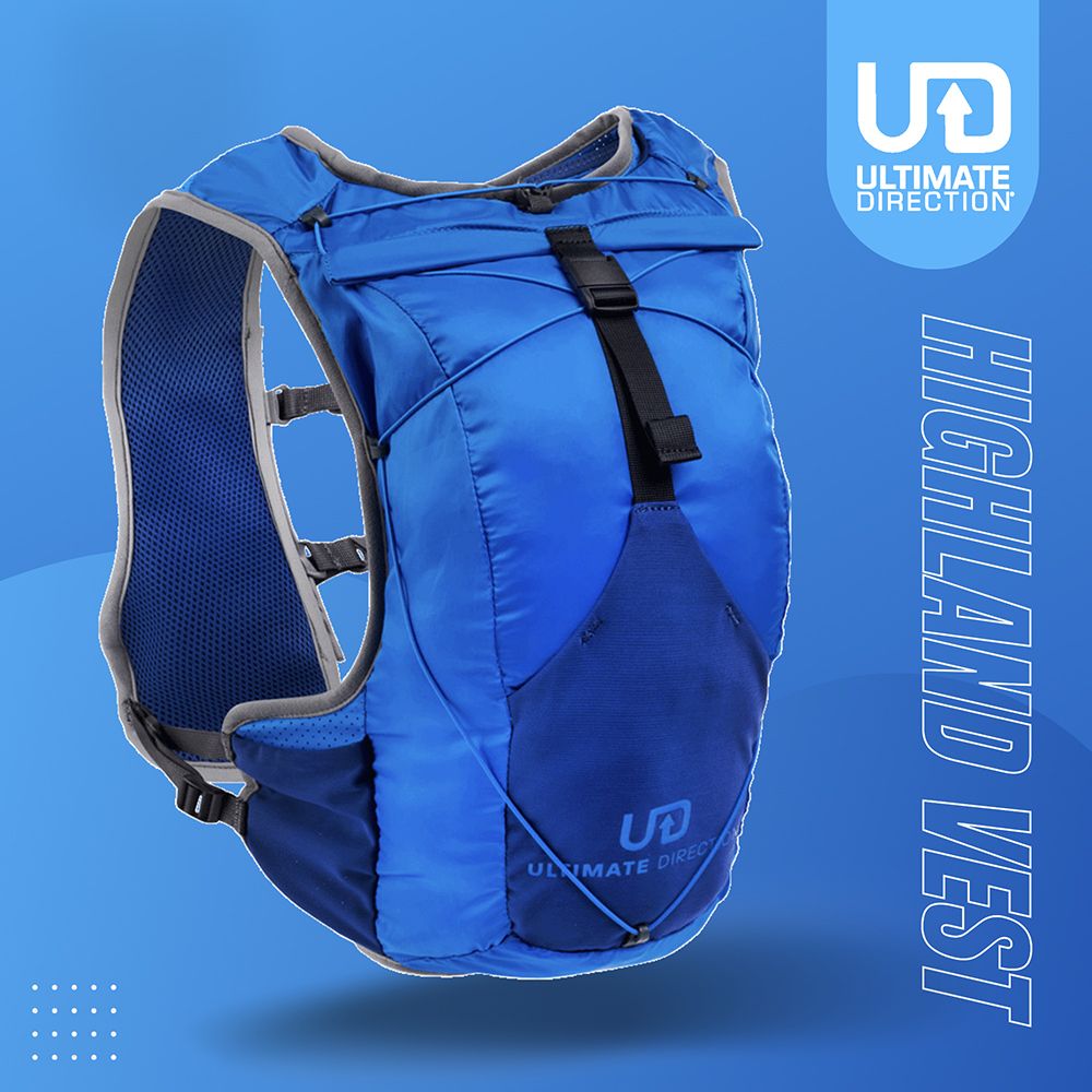 【Ultimate Direction美國】Highland Vest 越野跑水袋背心 UD藍｜跑步路跑背心 馬拉松背心/ UD藍/ M/L