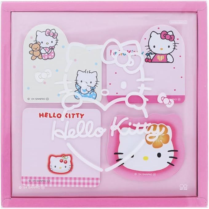 日本 sun-star 盒裝便利貼/ Hello Kitty 50周年紀念/ C