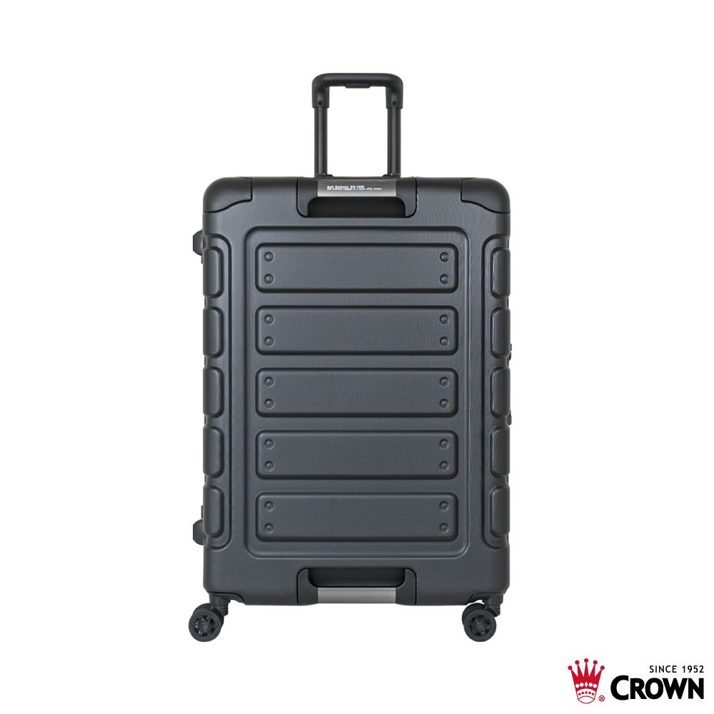 【CROWN】日本同步款 27吋行李箱/ 獨特箱面手把悍馬箱/ 黑色
