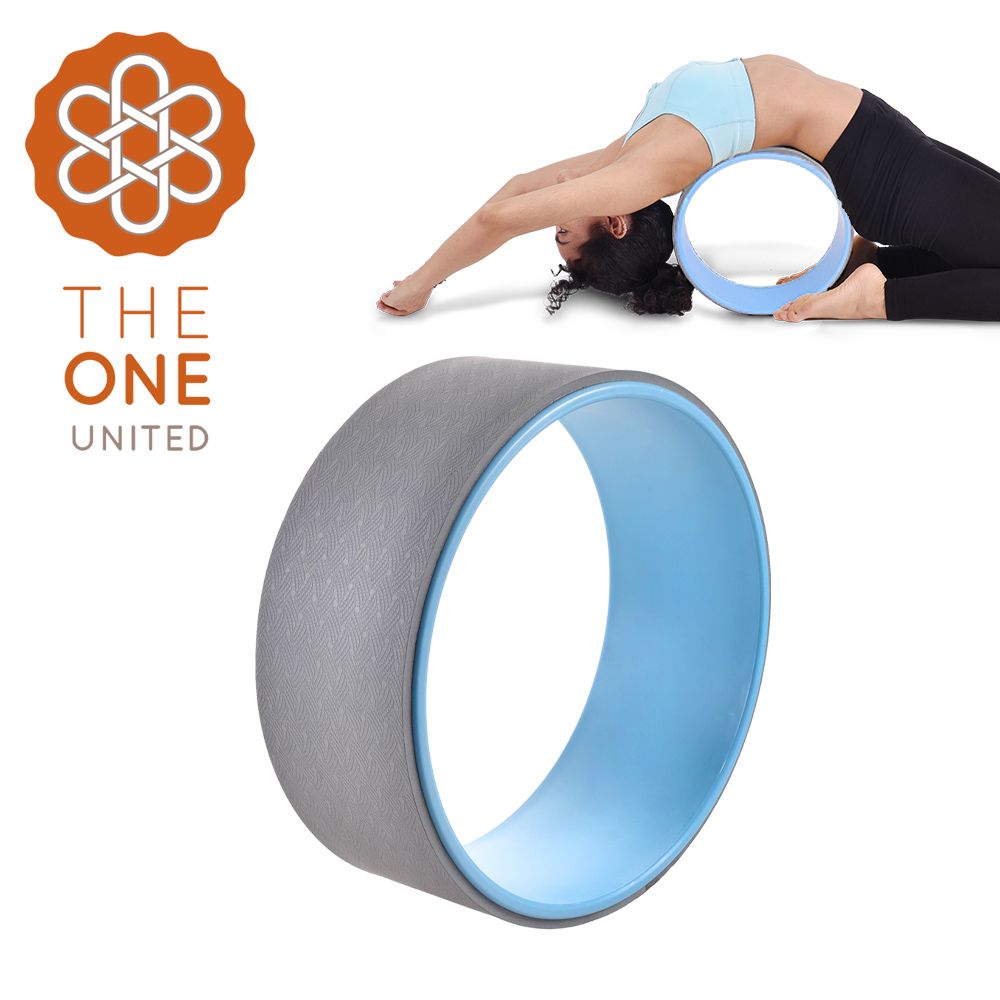 【The One】莫蘭迪環保TPE瑜珈輪 33cm/瑜珈環/達摩輪(灰藍)