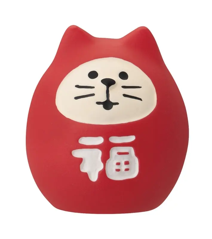 日本 DECOLE Concombre Fuku Mono系列公仔/ 豆福吉祥物/ 福貓達摩
