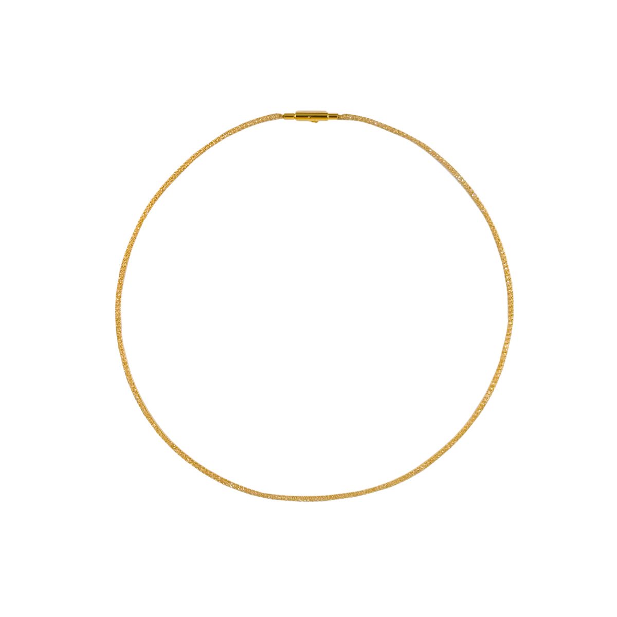 【ARTE WHITE】Stainless Steel Jewelry - 閃動編織絲線項鍊(金)