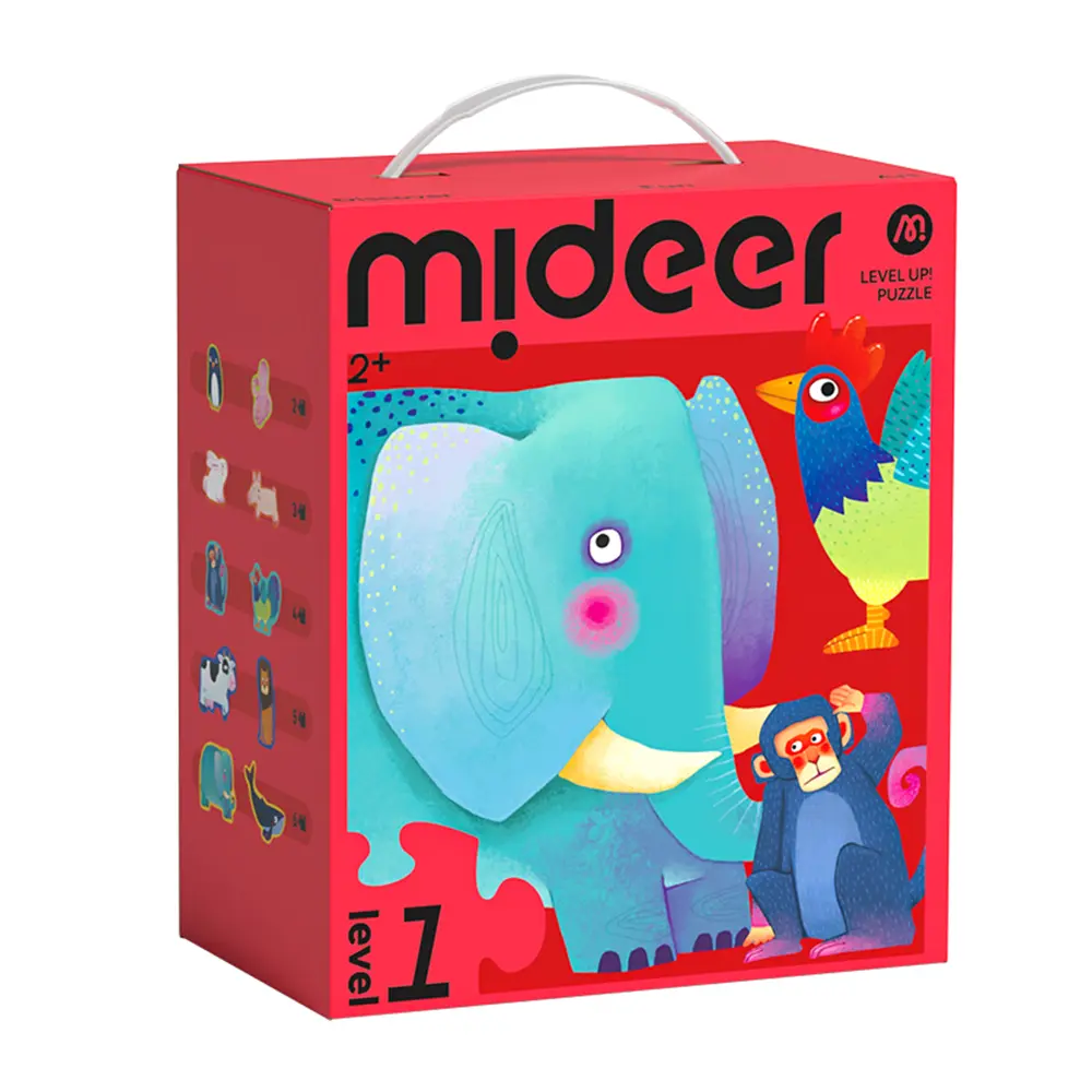 MiDeer進階式拼圖/ 簡單動物/ LEVEL1