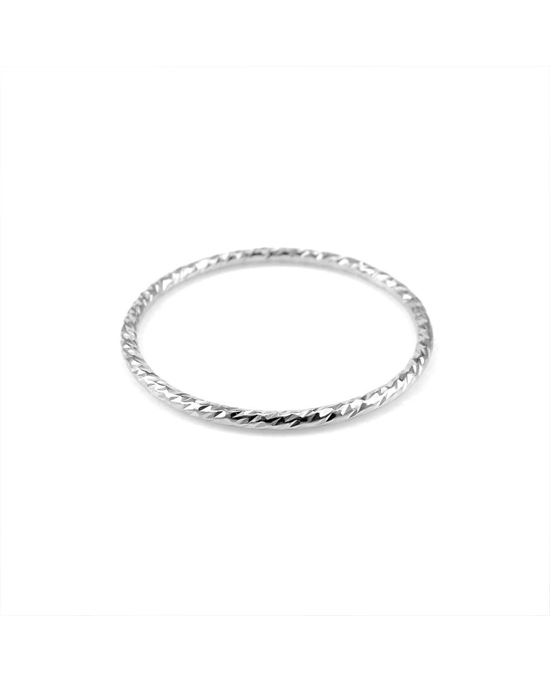 【ARTE WHITE】J&CO. JEWELRY - Sparkle Skinny 波光閃動純銀戒指/ 美國戒圍8號