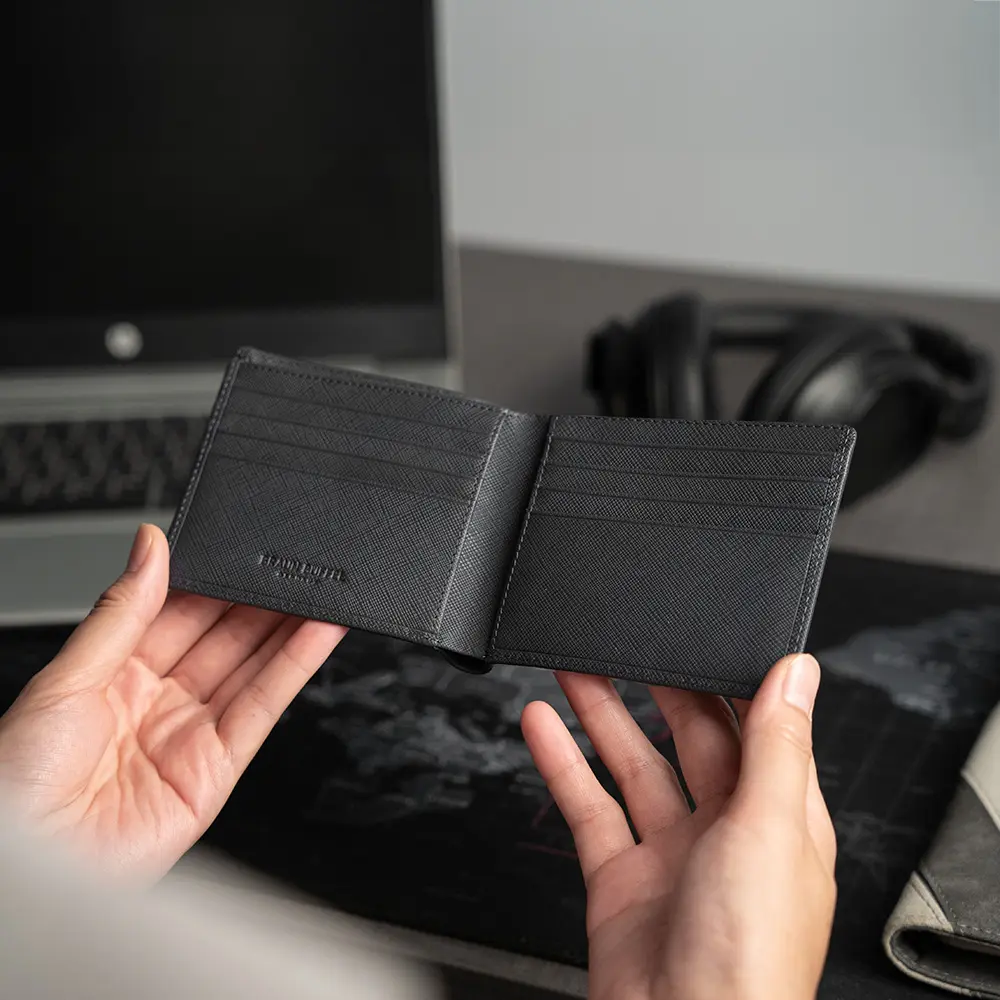 【BRAUN BUFFEL 德國小金牛】台灣總代理 尚恩A 8卡男夾-黑色/BF354-313-BK