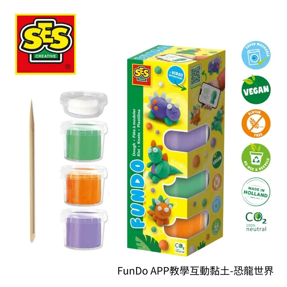 SES Creative FunDo APP教學互動黏土/ 恐龍世界/ 00812