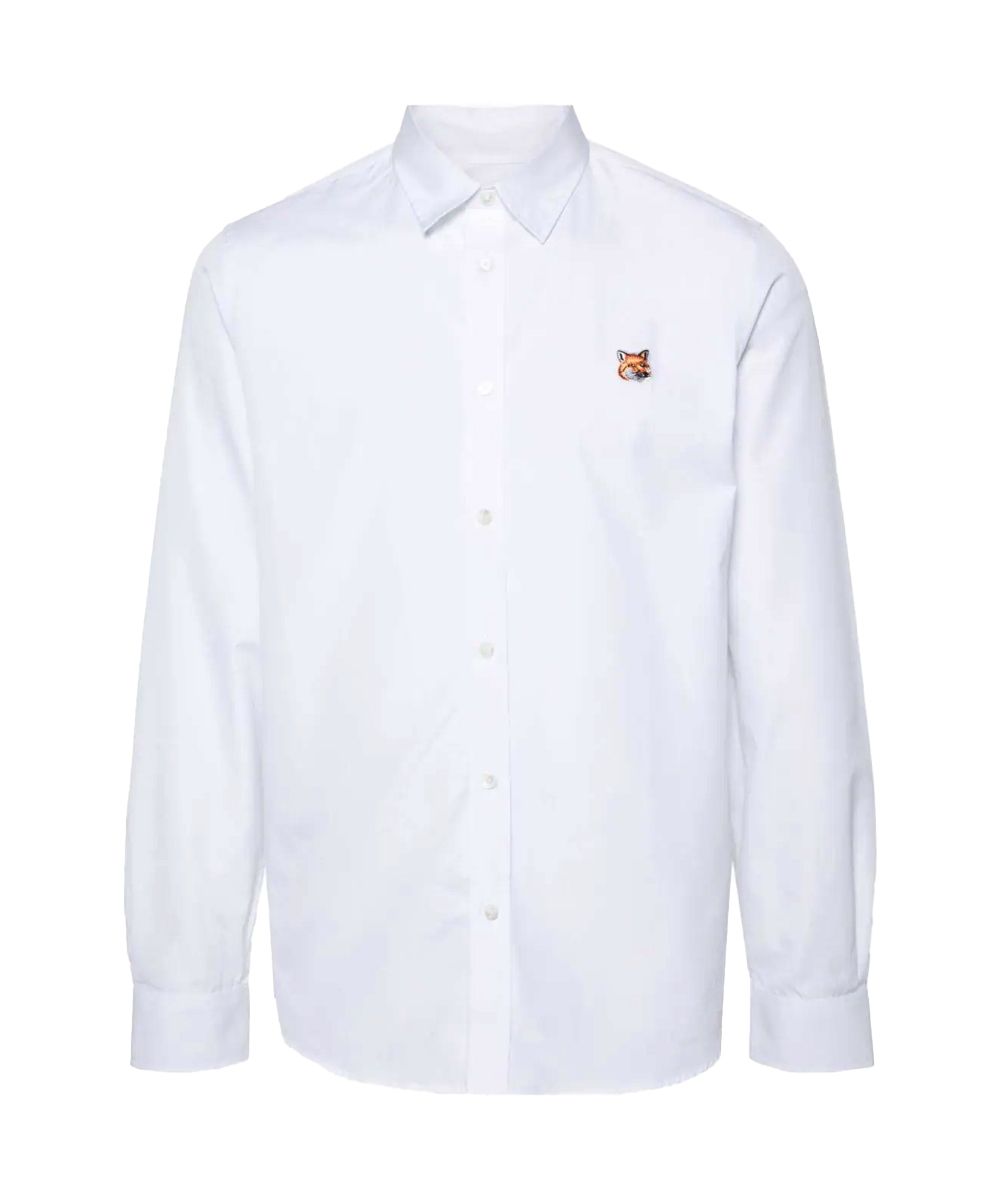MAISON KITSUNÉ 明亮白狐狸頭LOGO經典襯衫_男/中性/ 41