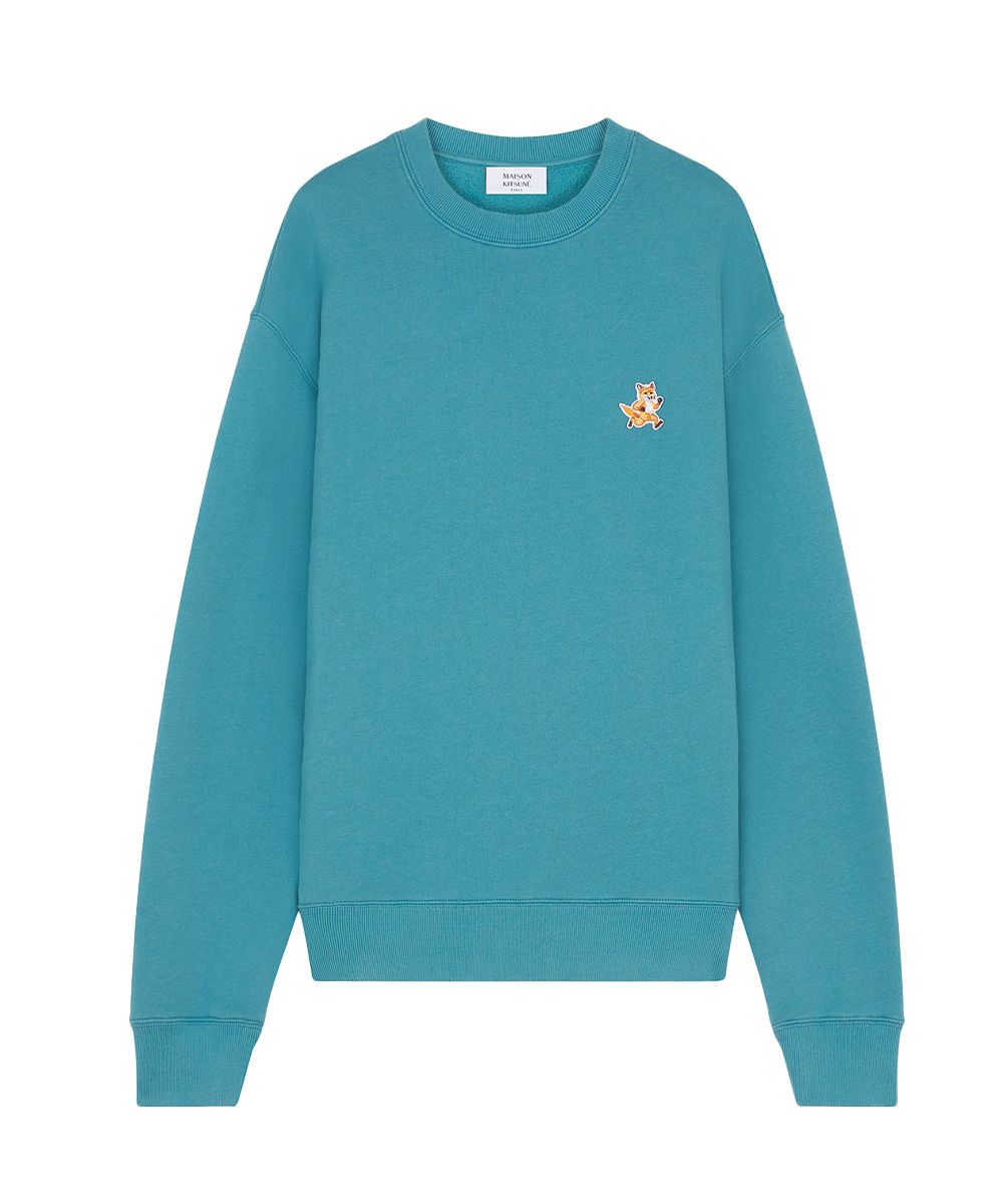 MAISON KITSUNÉ 電波藍光速狐狸LOGO舒適衛衣_男/中性/ M
