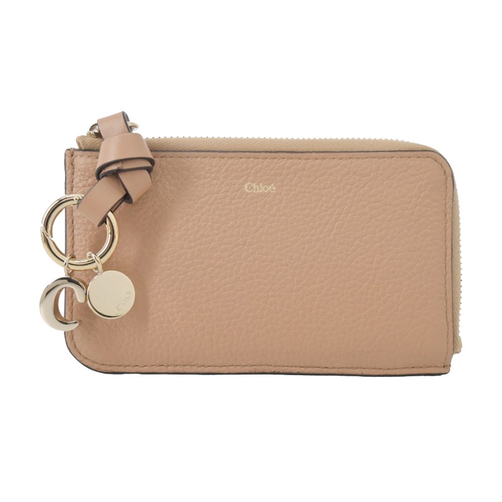 Chloe ALPHABET C LOGO 小牛皮卡片/零錢包(粉膚)/平行輸入