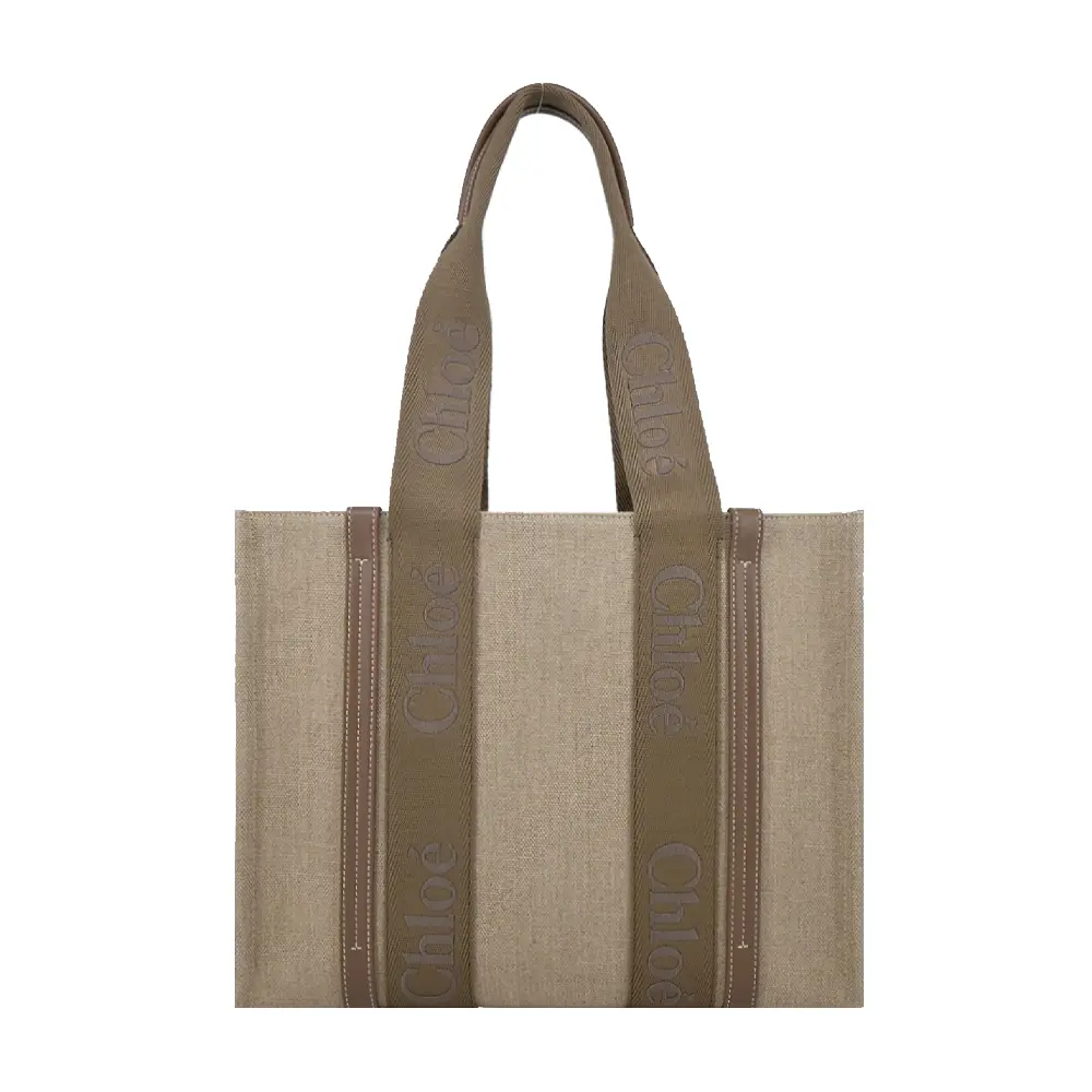 Chloe Woody tote bag帆布托特包(中號/堅果)/平行輸入
