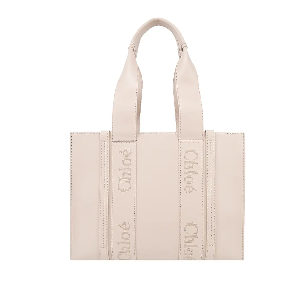 Chloe Woody tote bag 新款皮革托特包(中號/粉色)/平行輸入