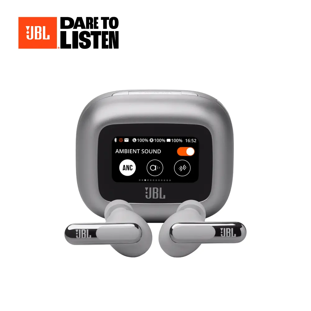 新品上市🔥JBL Live Beam 3觸控螢幕真無線降噪藍牙耳機/ 銀