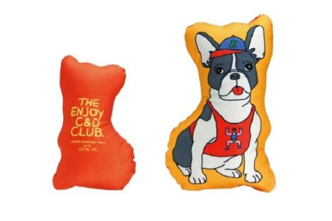 日本 DETAIL Midori Komatsu The Enjoy C&D Club 抱枕/ Dog Orange