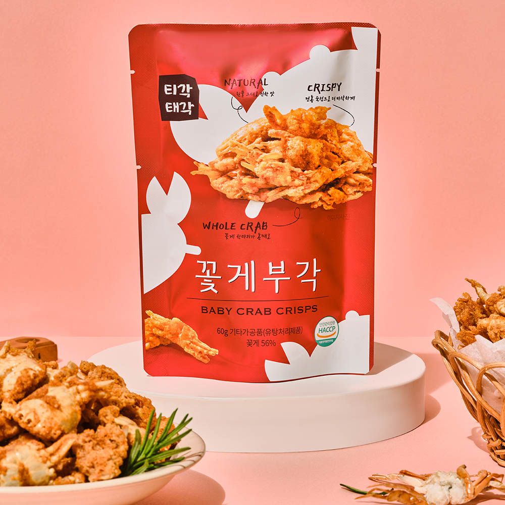【韓味不二】韓國原裝美味螃蟹脆片60G/包