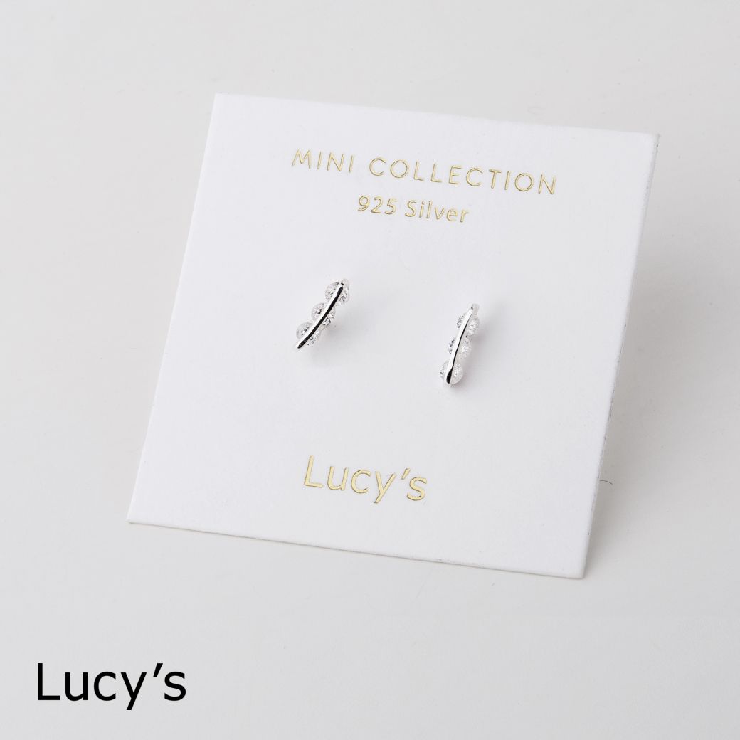 Lucy's 925純銀〔輕銀系列〕清曦排鑽 耳環 (106686)