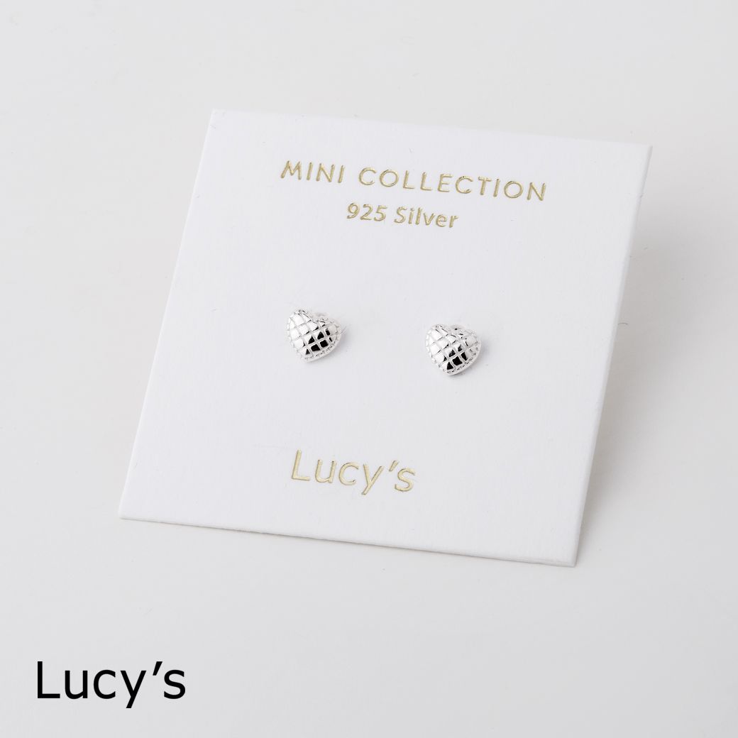 Lucy's 925純銀〔輕銀系列〕菠蘿愛心 耳環 (106407)
