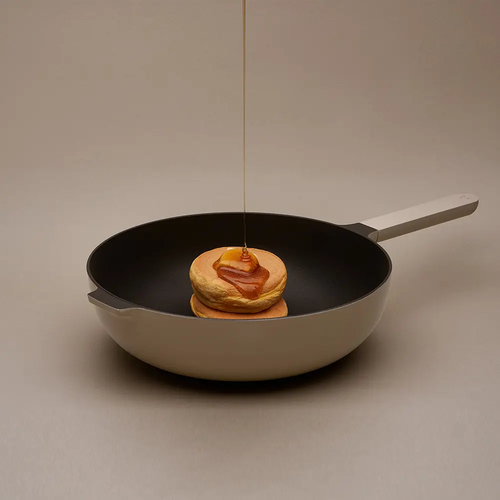 WOKY沃廚Ticera系列哈哈鍋2.0不沾深煎鍋/ 28CM/ 輕霧茶