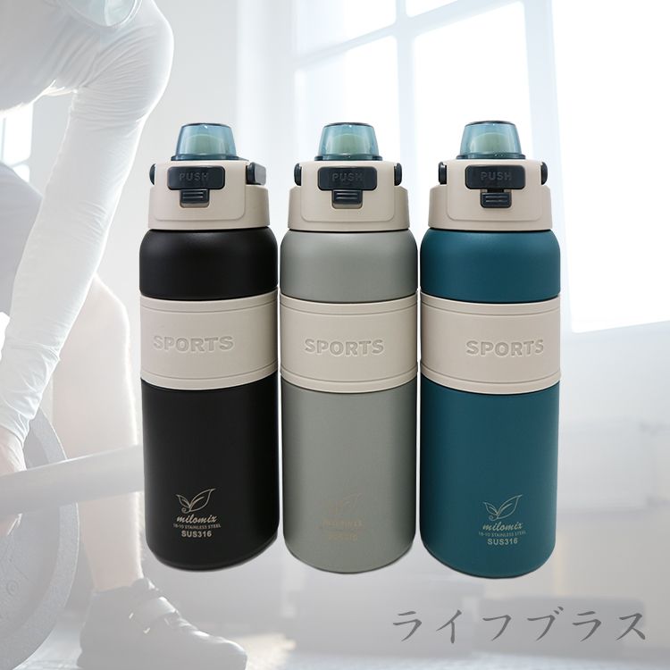 布拉格316不鏽鋼直飲運動瓶-800ml-2支