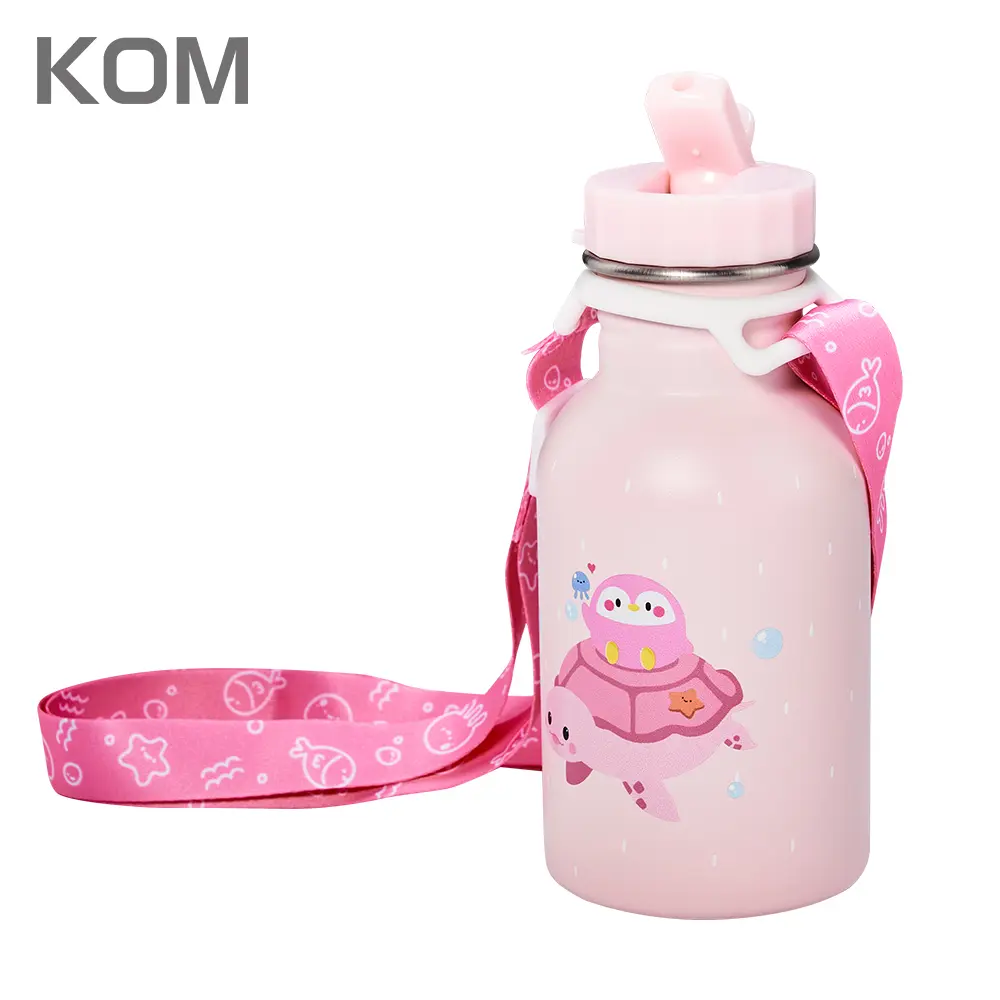 KOM海洋系列兒童隨身水壺/ 350ml/ 粉色