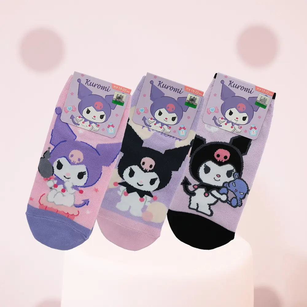 酷洛米直版襪15~22cm/ 6雙入